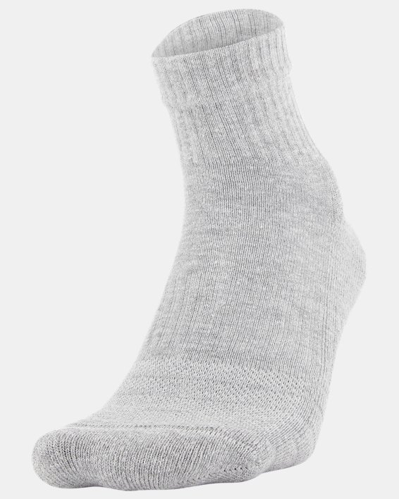 Youth UA Training Cotton Quarter – 6-Pack Socks, Gray, pdpMainDesktop image number 3